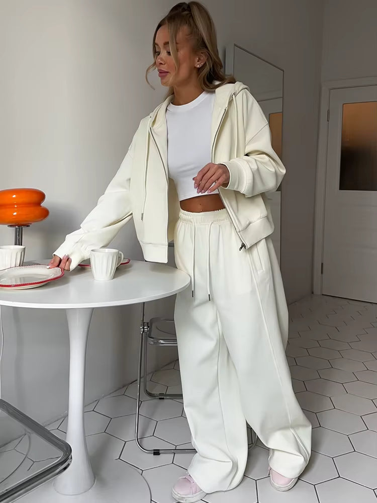 Damski Dres z Kapturem na Zamek – Bluza + Spodnie
