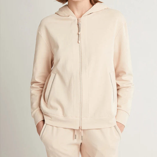 Damska Bluza z Kapturem z Czesanej Bawełny