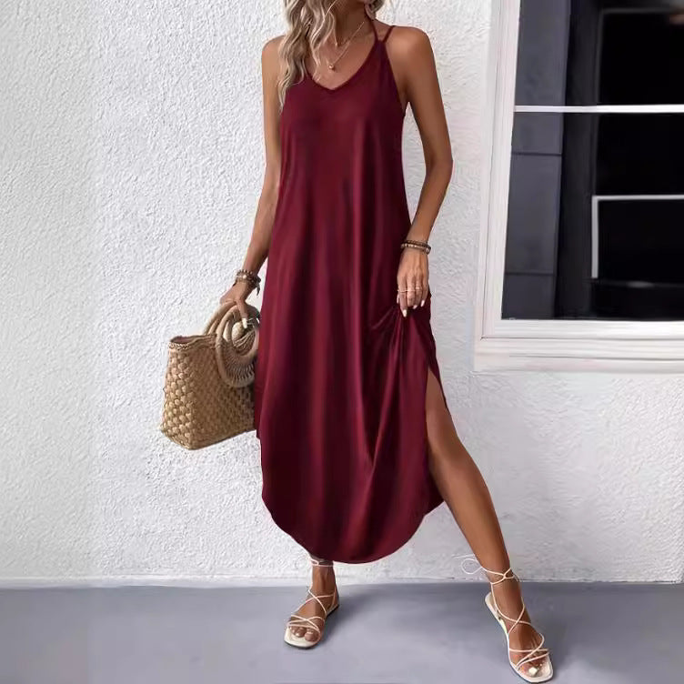 Maya – Robe fluide col V estivale