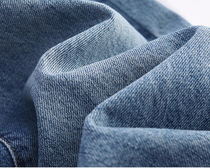 Jeansy z Prostą Nogawką i Wysokim Stanem