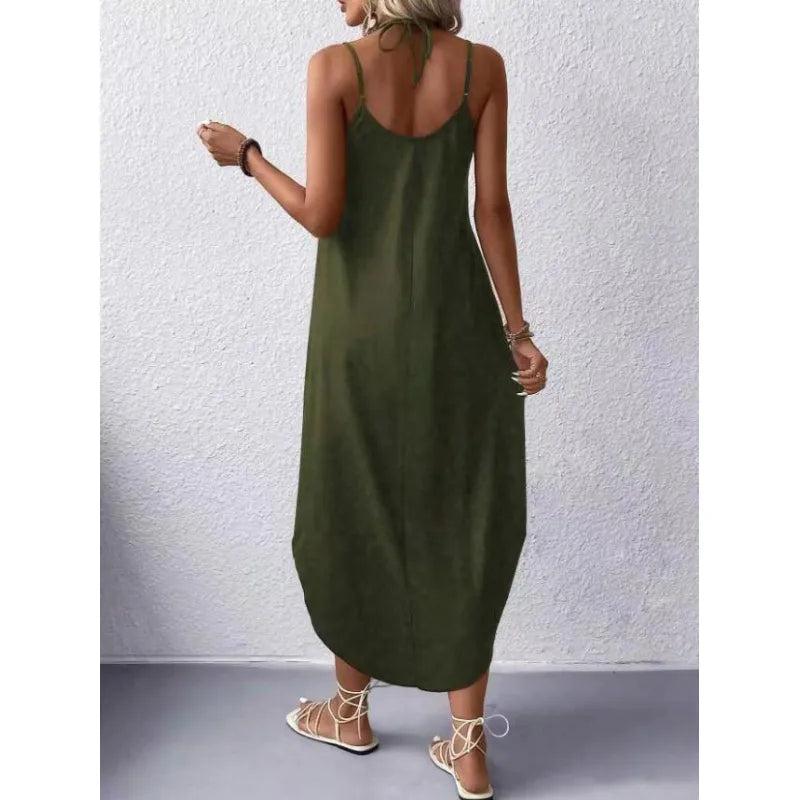 Sukienka Maxi na Ramiączkach