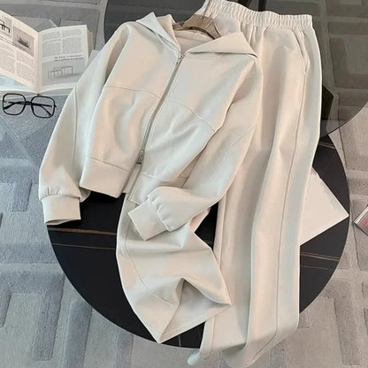 Damski Dres z Kapturem na Zamek – Bluza + Spodnie