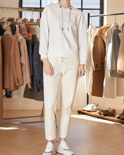 Bluza Damska z Troczkami przy Dekolcie