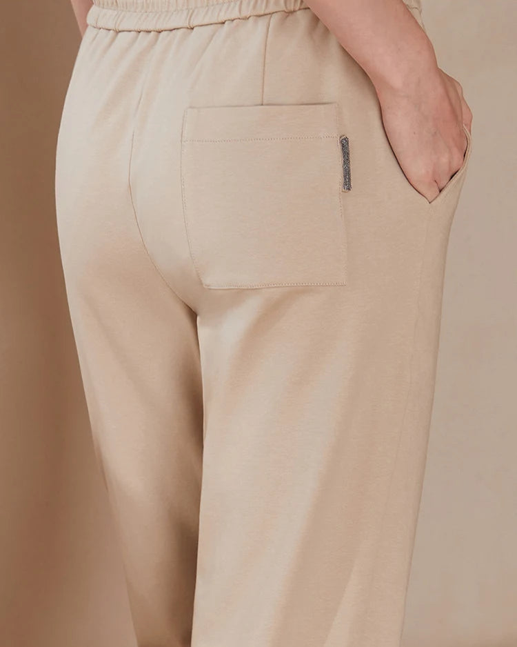 Damskie Spodnie z Elastycznym Pasem