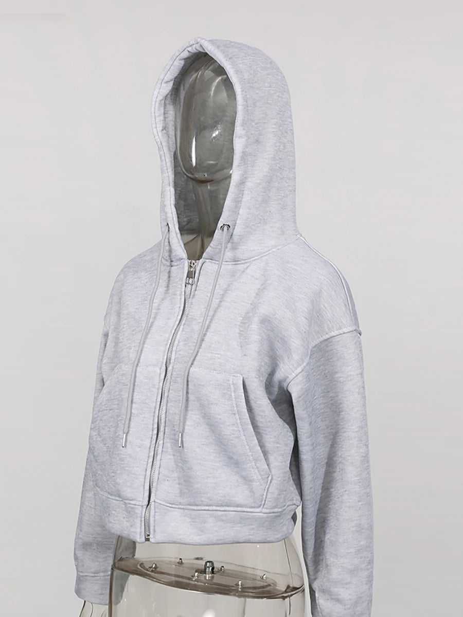 Damski Dres z Kapturem na Zamek – Bluza + Spodnie