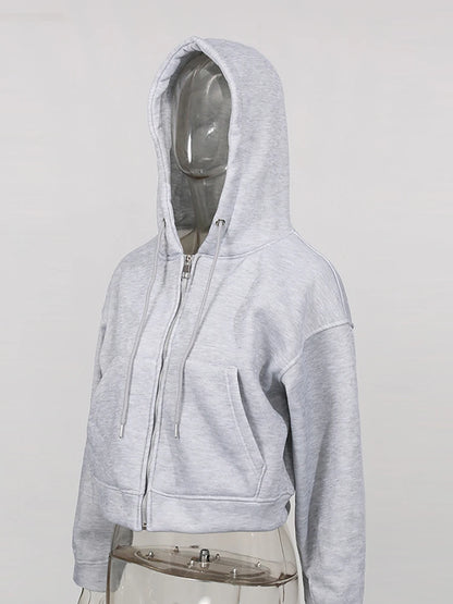 Damski Dres z Kapturem na Zamek – Bluza + Spodnie