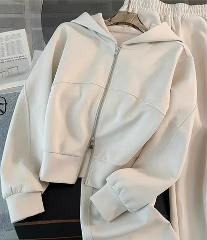 Damski Dres z Kapturem na Zamek – Bluza + Spodnie