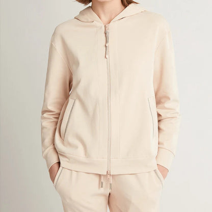 Damska Bluza z Kapturem z Czesanej Bawełny