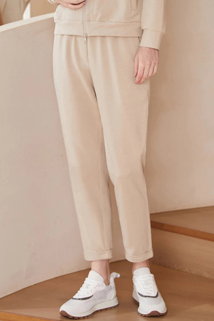 Damskie Spodnie z Elastycznym Pasem