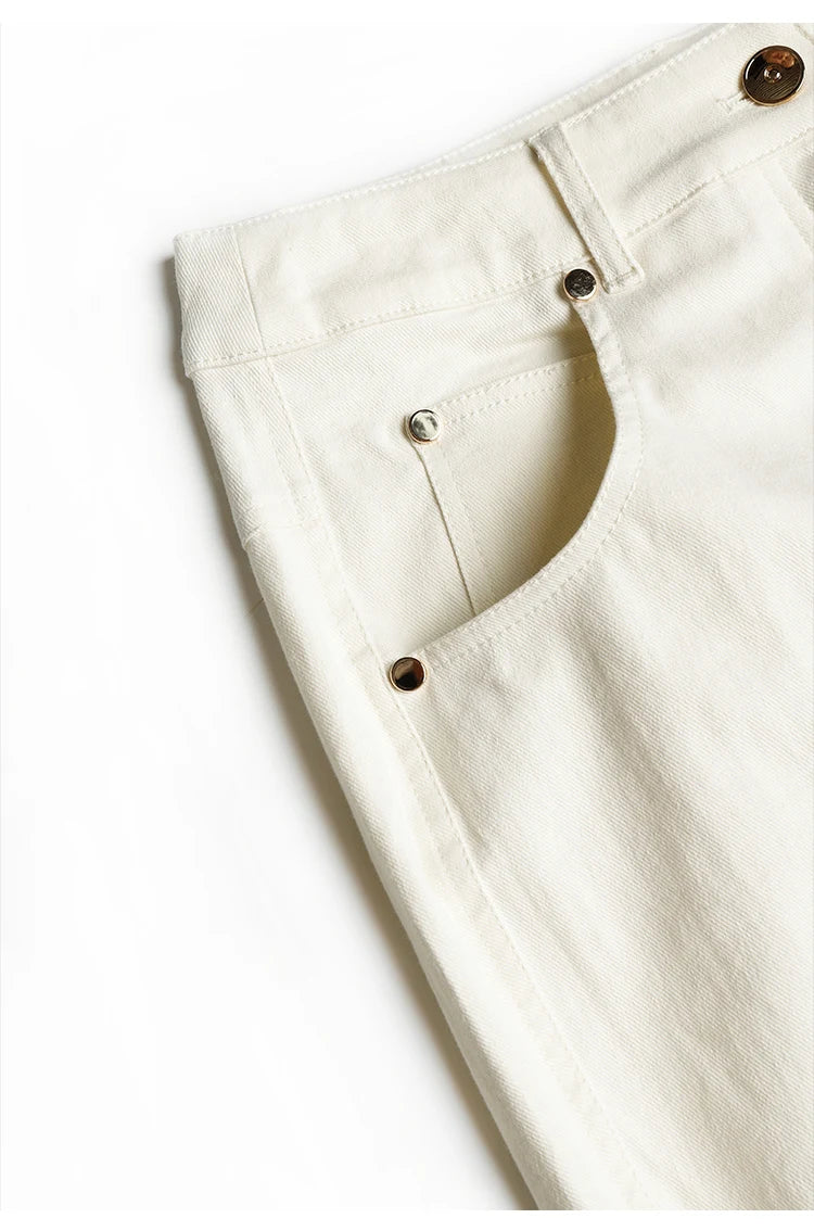 Damskie spodnie z wysokim stanem