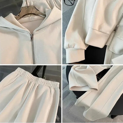 Damski Dres z Kapturem na Zamek – Bluza + Spodnie