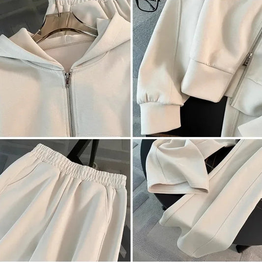 Damski Dres z Kapturem na Zamek – Bluza + Spodnie